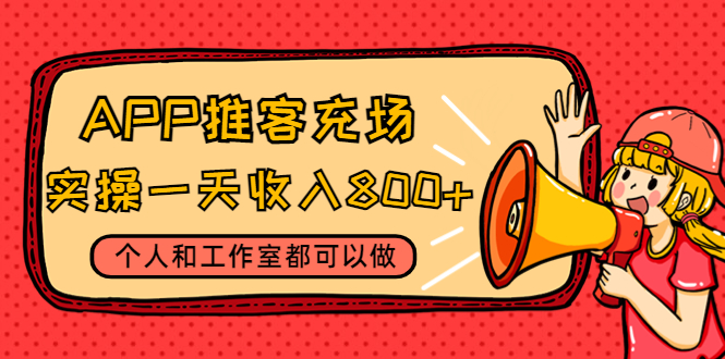 （4443期）APP推客充场，实操一天收入800+个人和工作室都可以做(视频教程+渠道)-夜影资源