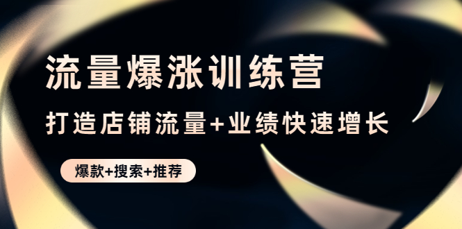 （4487期）流量爆涨训练营：打造店铺流量+业绩快速增长 (爆款+搜索+推荐)-夜影资源
