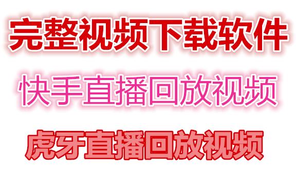 （4285期）快手直播回放视频/虎牙直播回放视频完整下载(电脑软件+视频教程)-夜影资源