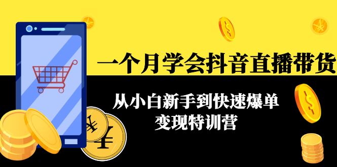 （4299期）一个月学会抖音直播带货：从小白新手到快速爆单变现特训营(63节课)-夜影资源