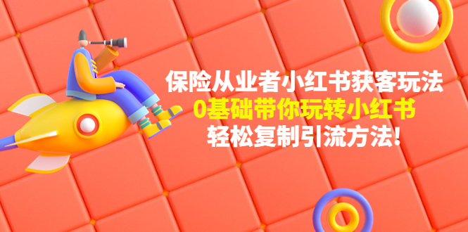 （4575期）保险从业者的小红书获客玩法：0基础带你玩转小红书  轻松复制引流方法-夜影资源