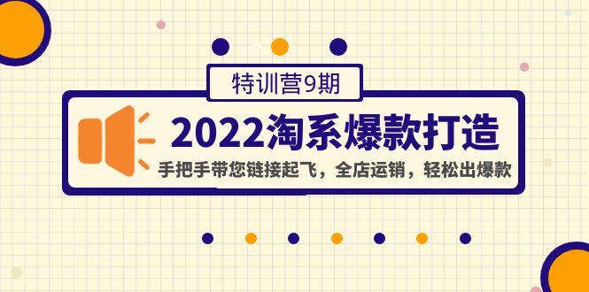 （4334期）2022淘系爆款打造特训营9期：手把手带您链接起飞，全店运销，轻松出爆款-夜影资源