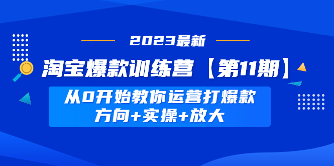 （4784期）淘宝爆款训练营【第11期】 从0开始教你运营打爆款，方向+实操+放大-夜影资源