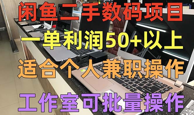 （5275期）闲鱼二手数码项目，个人副业低保收入一单50+以上，工作室批量放大操作-夜影资源