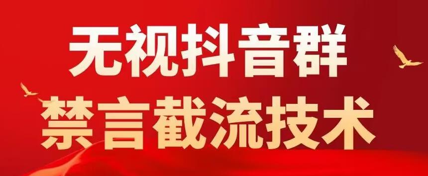 （5492期）抖音粉丝群无视禁言截流技术，抖音黑科技，直接引流，0封号（教程+软件）-夜影资源