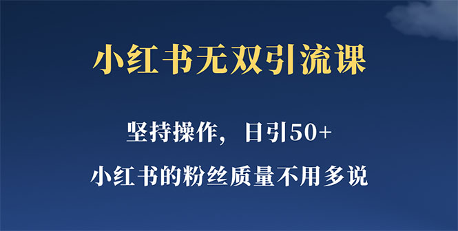 （5674期）小红书无双课一天引50+女粉，不用做视频发视频，小白也很容易上手拿到结果-夜影资源