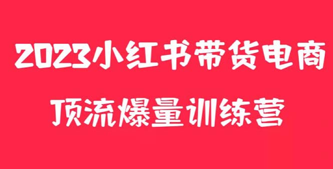 （5847期）小红书电商爆量训练营，月入3W+！可复制的独家养生花茶系列玩法-夜影资源