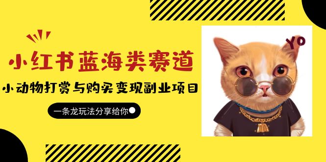（5867期）小红书蓝海类赛道：小动物打赏与购买变现副业项目，一条龙玩法分享给你！-夜影资源