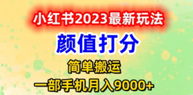 （6087期）最新小红书颜值打分玩法，日入300+闭环玩法-夜影资源