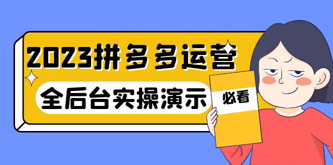 （6152期）2023拼多多·运营：14节干货实战课，拒绝-口嗨，全后台实操演示-夜影资源