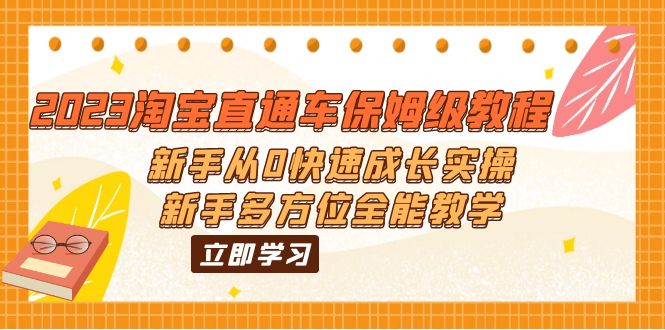 （6286期）2023淘宝直通车保姆级教程：新手从0快速成长实操，新手多方位全能教学-夜影资源