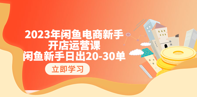 （6470期）2023年闲鱼电商新手开店运营课：闲鱼新手日出20-30单（18节-实战干货）-夜影资源