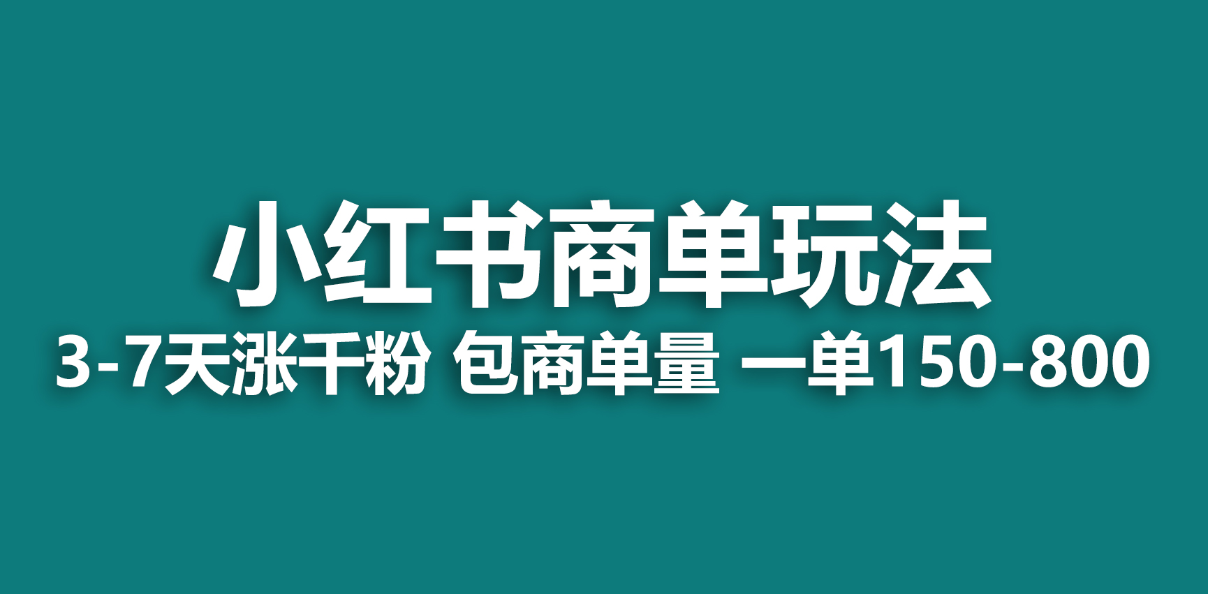 （6698期）小红书商单玩法，一周破千粉，商单接到手软，一单150-800-夜影资源