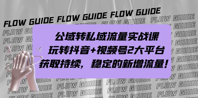 （7064期）公域转私域流量实战课，玩转抖音+视频号2大平台，获取持续，稳定的新增流量-夜影资源