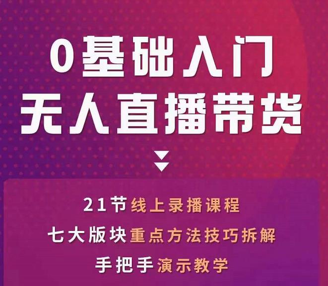 网红叫兽-抖音无人直播带货，一个人就可以搞定的直播带货实战课-夜影资源