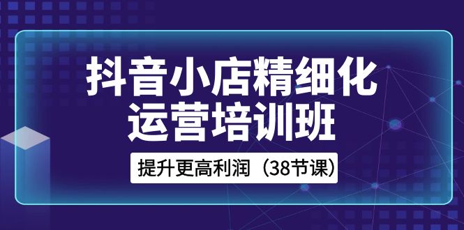 抖音小店精细化运营培训班，提升更高利润（38节课）-夜影资源