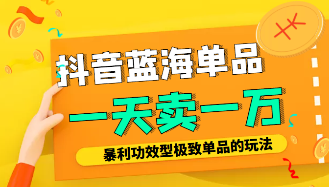 某公众号付费文章：抖音蓝海单品，一天卖一万！暴利功效型极致单品的玩法-夜影资源