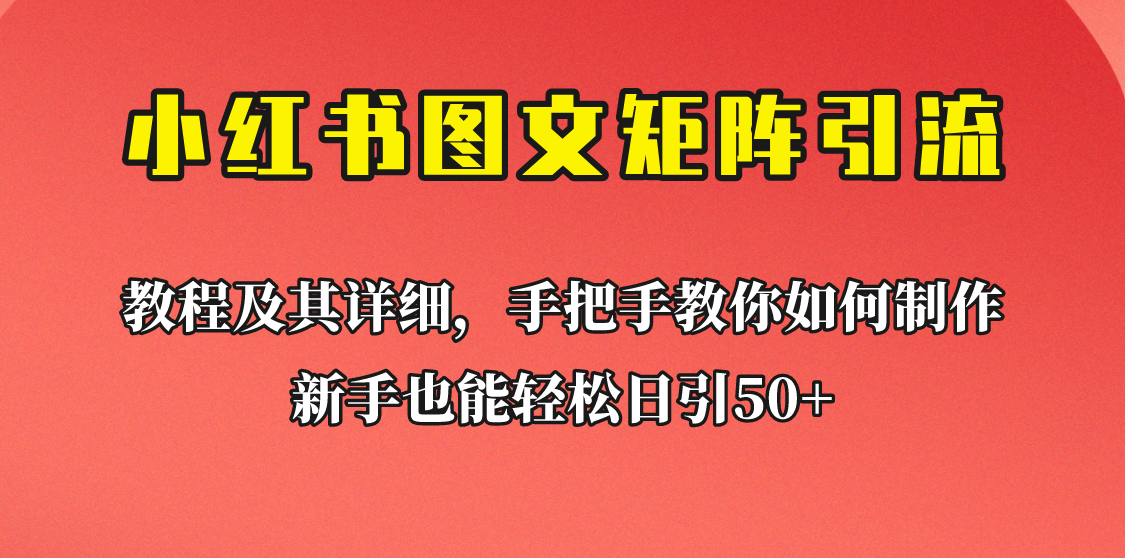 [引流变现]新手也能日引50+的小红书图文矩阵引流法！超详细理论+实操的课程助你流量源源不断-夜影资源