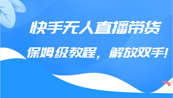 快手无人直播带货保姆级教程，解放双手（教程+软件）-夜影资源
