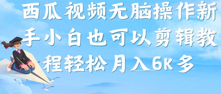（7206期）西瓜视频搞笑号，无脑操作新手小白也可月入6K-夜影资源