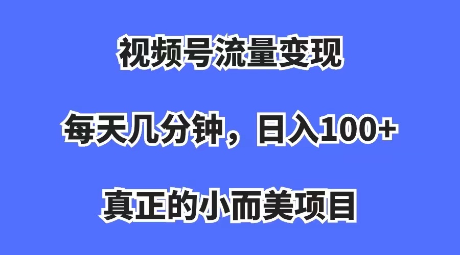 （7212期）视频号流量变现，每天几分钟，收入100+，真正的小而美项目-夜影资源