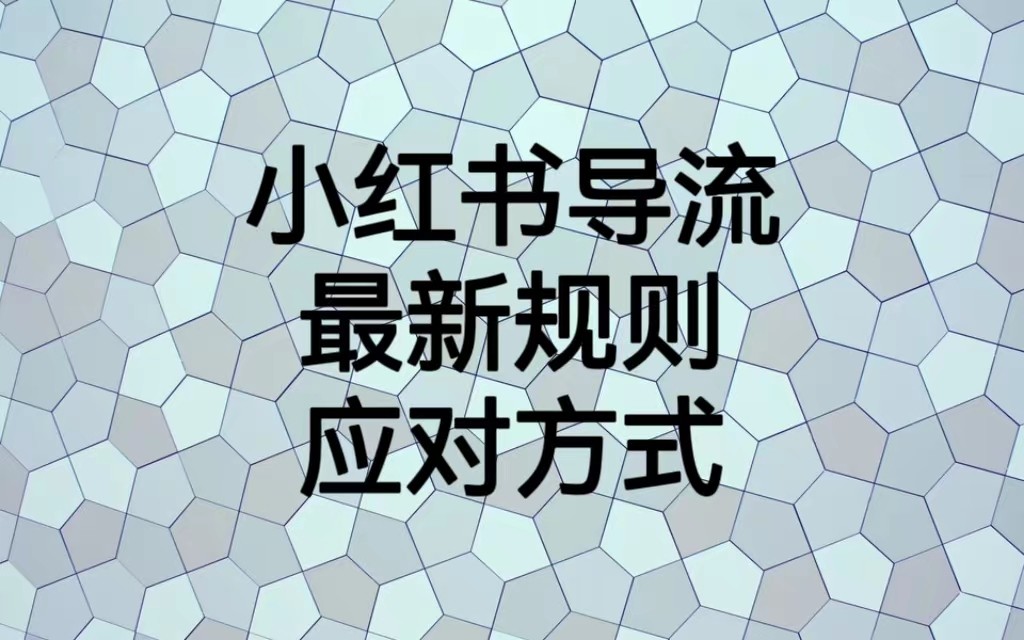 小红书导流最新规则应对方式，新规以后目前还可用的引流方式解读-夜影资源