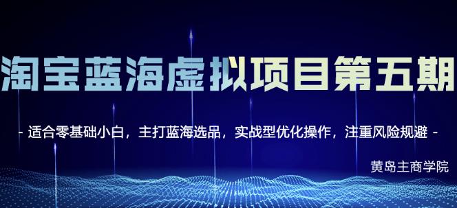 黄岛主淘宝虚拟无货源3.0+4.0+5.0，适合零基础小白，主打蓝海选品，实战型优化操作-夜影资源