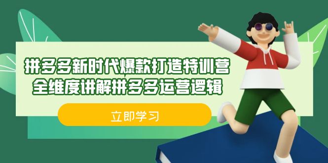 拼多多·新时代爆款打造特训营，全维度讲解拼多多运营逻辑（21节课）-夜影资源