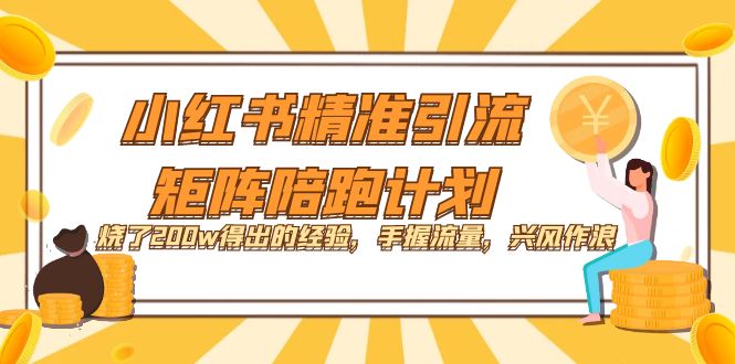 （7381期）小红书精准引流·矩阵陪跑计划：烧了200w得出的经验，手握流量，兴风作浪！-夜影资源