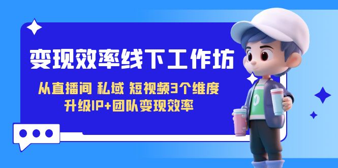 变现-效率线下工作坊，从直播间、私域、短视频3个维度 升级IP+团队变现效率-夜影资源