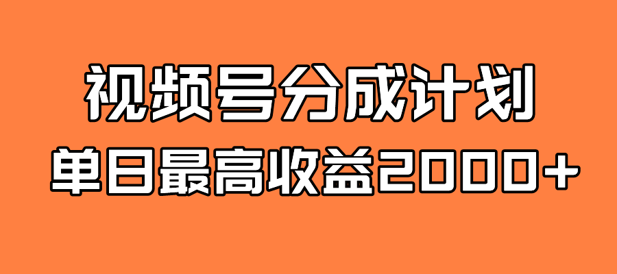 （7557期）全新蓝海 视频号掘金计划 日入2000+-夜影资源
