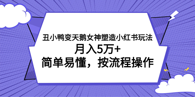 （7604期）丑小鸭变天鹅女神塑造小红书玩法，月入5万+，简单易懂，按流程操作-夜影资源
