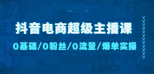 抖音电商超级主播课：0基础、0粉丝、0流量、爆单实操！-夜影资源