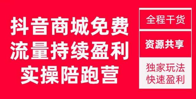 抖音商城搜索持续盈利陪跑成长营，抖音商城搜索从0-1、从1到10的全面解决方案-夜影资源