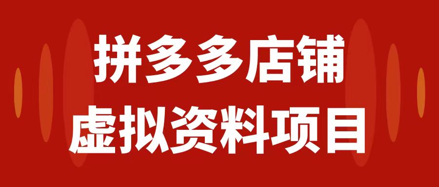 （7667期）拼多多店铺虚拟项目，教科书式操作玩法，轻松月入1000+-夜影资源
