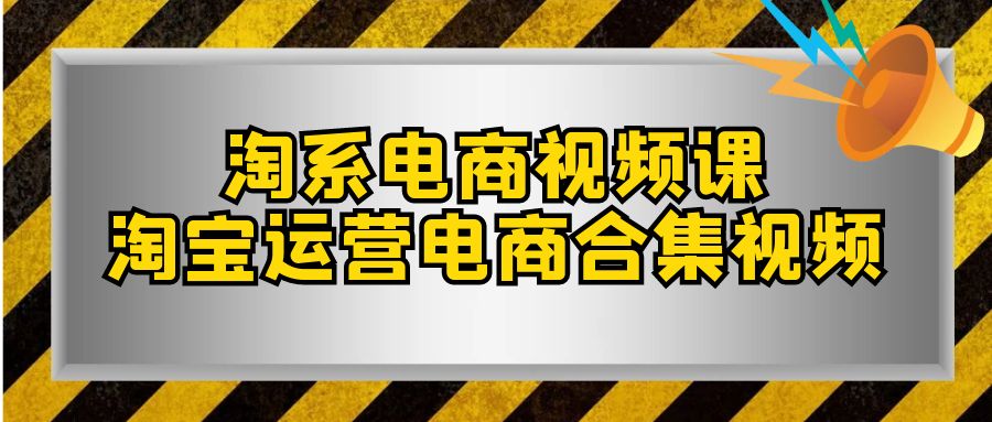 淘系电商视频课，淘宝运营电商合集视频（33节课）-夜影资源
