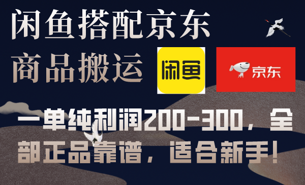 （7892期）闲鱼搭配京东备份库搬运，一单纯利润200-300，全部正品靠谱，适合新手！-夜影资源