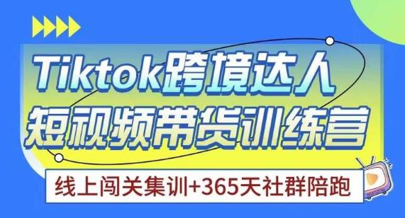 Tiktok海外精选联盟短视频带货百单训练营，带你快速成为Tiktok带货达人-夜影资源