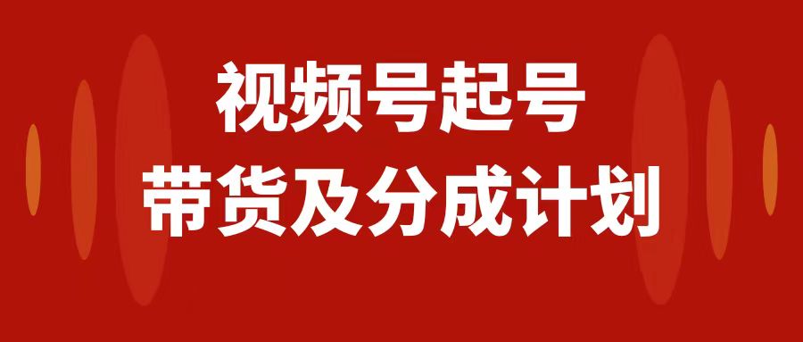 （7944期）视频号快速起号，分成计划及带货，0-1起盘、运营、变现玩法，日入1000+-夜影资源