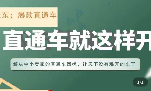 冠东·淘系直通车保姆级教程，全面讲解直通车就那么简单-夜影资源