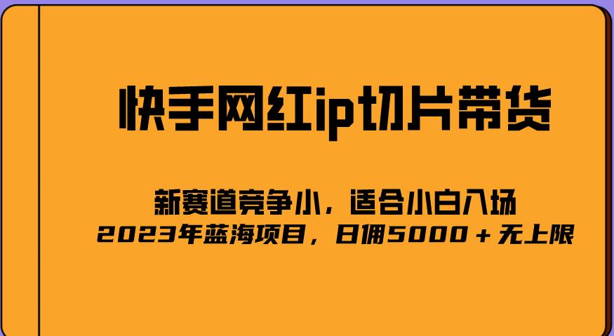 2023爆火的快手网红IP切片，号称日佣5000＋的蓝海项目，二驴的独家授权-夜影资源