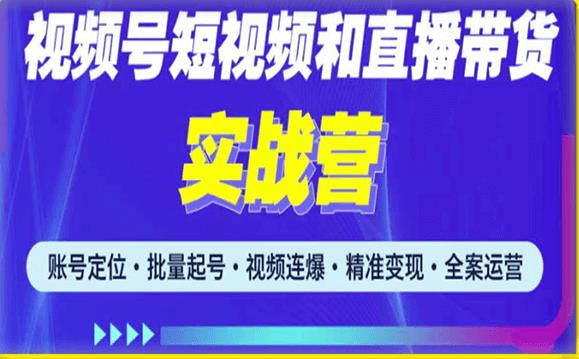 2023最新微信视频号引流和变现全套运营实战课程，小白也能玩转视频号短视频和直播运营-夜影资源