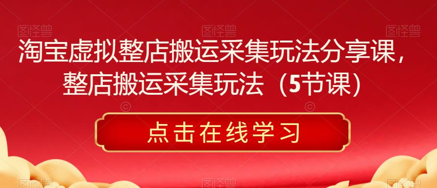 淘宝虚拟整店搬运采集玩法分享课，整店搬运采集玩法（5节课）-夜影资源