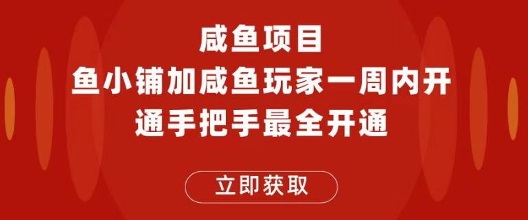 闲鱼项目鱼小铺加闲鱼玩家认证一周内开通，手把手最全开通-夜影资源