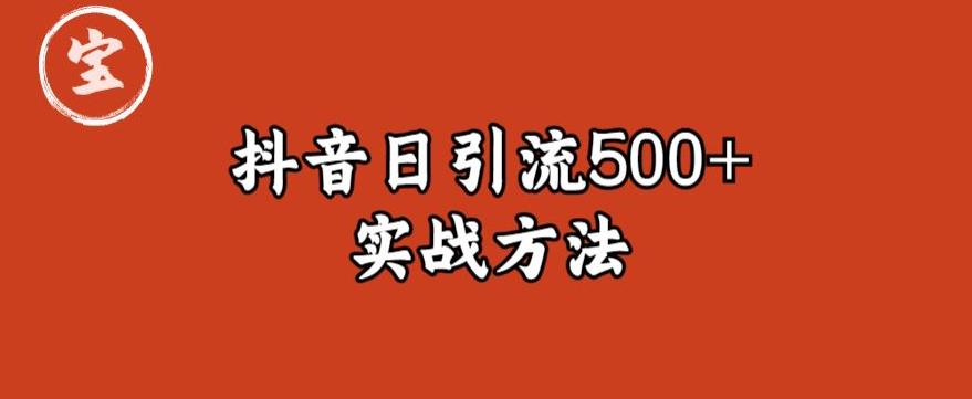 宝哥抖音直播引流私域的6个方法，日引流500+-夜影资源