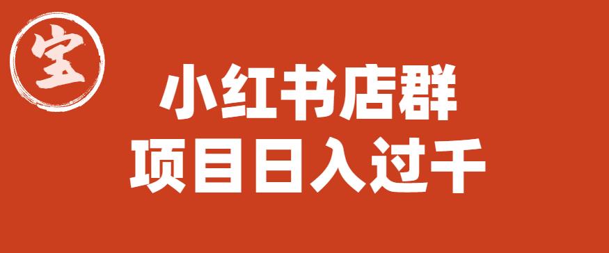 宝哥小红书店群项目，日入过千（图文教程）【揭秘】-夜影资源