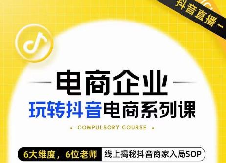 玺承·电商企业玩转抖音电商系列课，6大维度，6位老师，线上揭秘抖音商家入局SOP-夜影资源