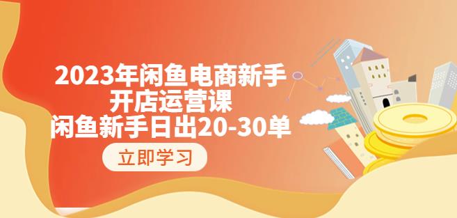 2023年闲鱼电商新手开店运营课：闲鱼新手日出20-30单（18节-实战干货）-夜影资源