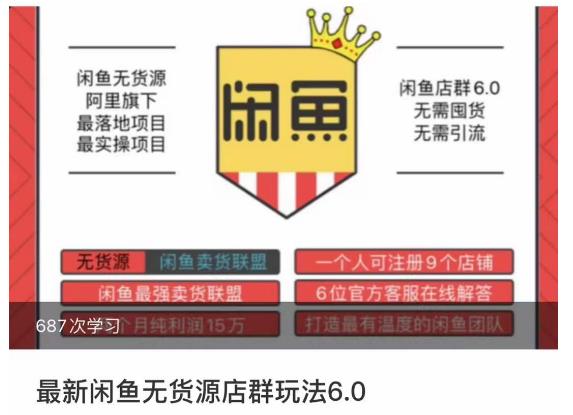 闲鱼无货源店群玩法6.0，无需囤货，无需引流，两个月盈利18W的核心秘籍，所有细节一清二楚-夜影资源