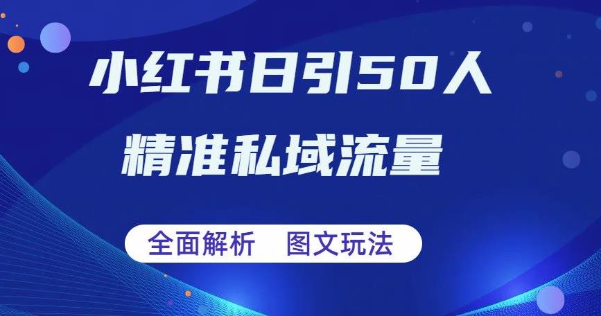 全面解析小红书图文引流日引50私域流量【揭秘】-夜影资源